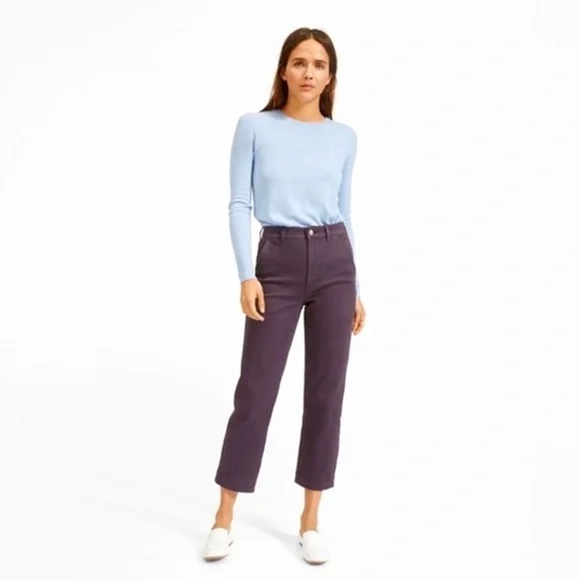 EVERLANE | Best Selling Classic Staple The Straight-Leg Crop in Shadow | Size 0 - Picture 4 of 12